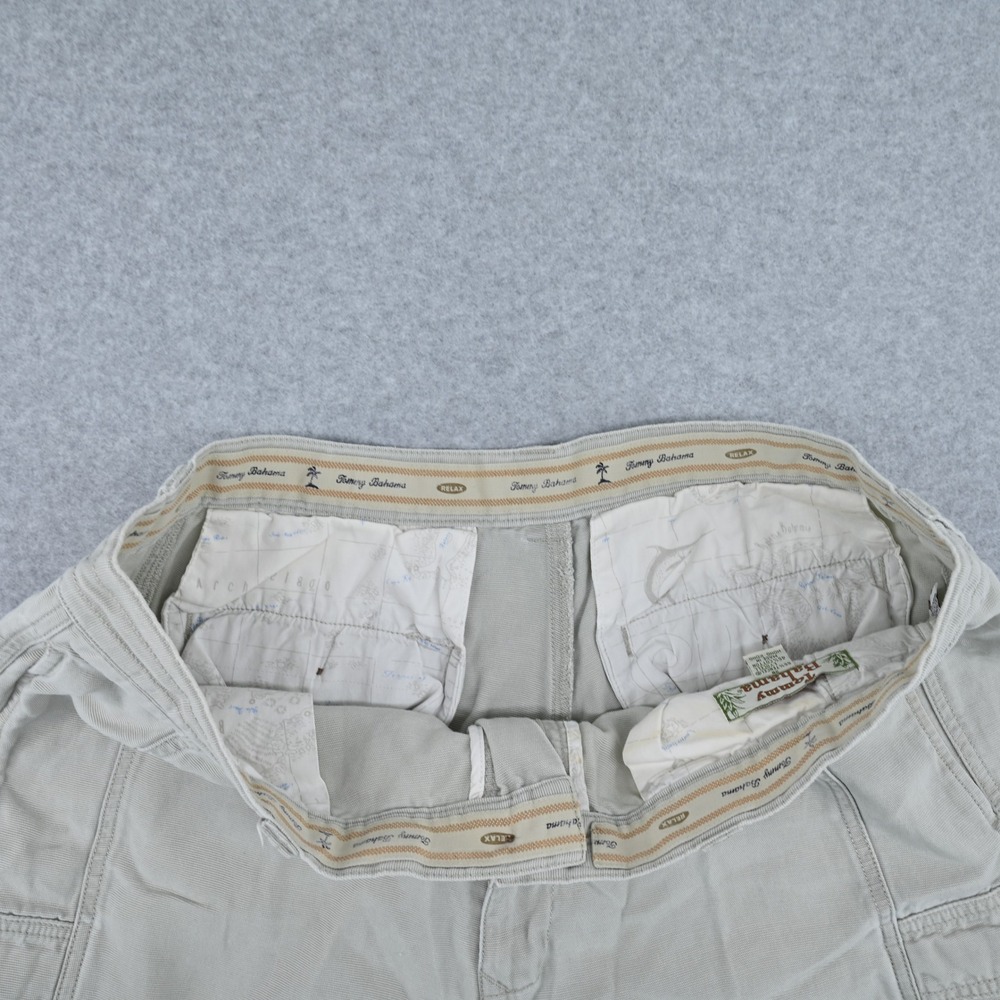 Tommy Bahama Key Grip Cargo Shorts 38 Gray Tencel Coastal Resort Casual Utility - Picture 15 of 16